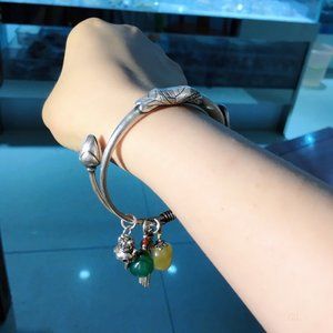 999 feet anemone beeswax tassel bracelet